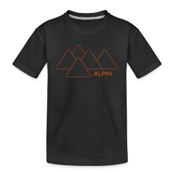 Randonnée alpine sommet crête montagne Hüttengaudi montagne - T-shirt bio Premium Enfant - noir - Devant
