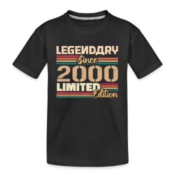 Millésime 2000 2000 Anniversaire né en 2000 - T-shirt bio Premium Enfant - noir - Devant