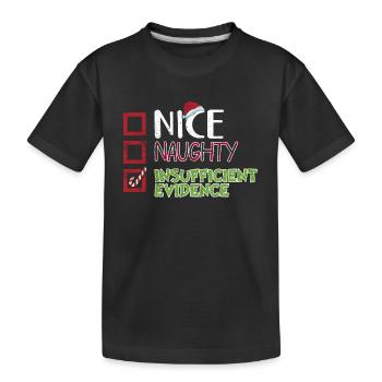 Christmas Xmas Humor Saying Funny Funny - Kids' Premium Organic T-Shirt - black - Front