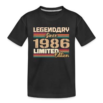 Millésime 1986 1986 Anniversaire né en 1986 - T-shirt bio Premium Enfant - noir - Devant