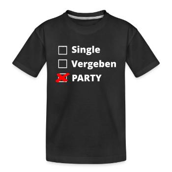 Party - Kinder Premium Bio T-Shirt - Schwarz - Vorne