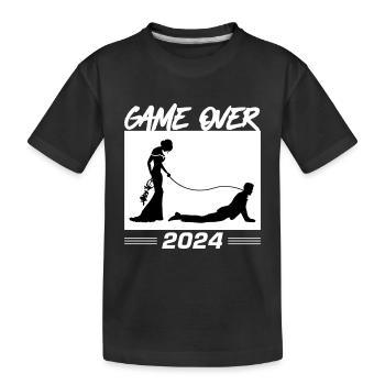 Game Over 2024 Hochzeit - Kinder Premium Bio T-Shirt - Schwarz - Vorne