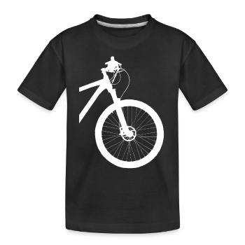 Bicycle Bike MTB Cycling Trial Downhill - Kids' Premium Organic T-Shirt - black - Front