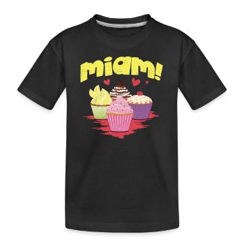 Leckere Cupcakes! - Kinder Premium Bio T-Shirt - Schwarz - Vorne