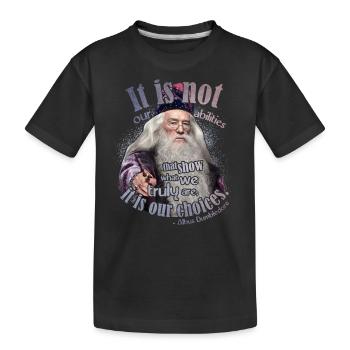 Harry Potter Saying Of Albus Dumbledore - Kids' Premium Organic T-Shirt - black - Front