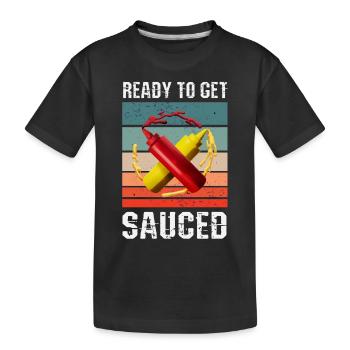 Prêt pour la sauce - T-shirt bio Premium Enfant - noir - Devant