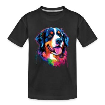 bouvier bernois coloré - chiens colorés - T-shirt bio Premium Enfant - noir - Devant