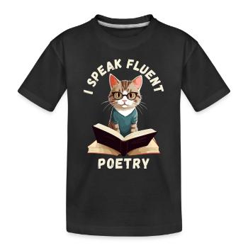 I speak fluent poetry - Kids' Premium Organic T-Shirt - black - Front