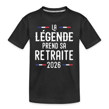 Die Legende geht 2026 in den Ruhestand - Kinder Premium Bio T-Shirt - Schwarz - Vorne
