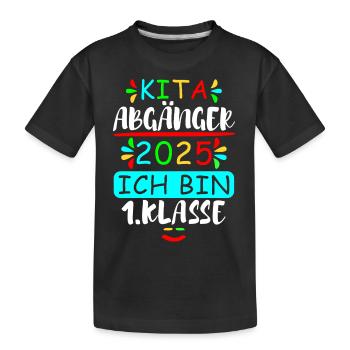 Kita Abgänger 2025 - Kinder Premium Bio T-Shirt - Schwarz - Vorne