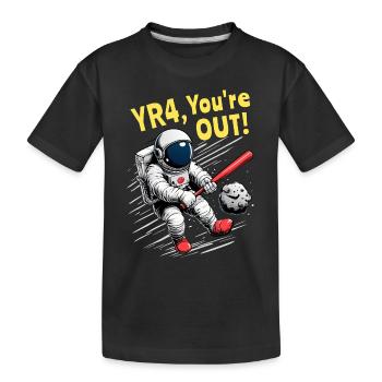 R4 Asteroid 2032 - Weltraum Verteidigung - Kinder Premium Bio T-Shirt - Schwarz - Vorne