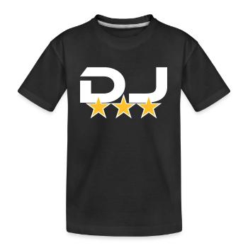 DJ - Kids' Premium Organic T-Shirt - black - Front
