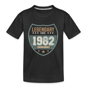 anniversaire 1982 legendaire 40 ans - T-shirt bio Premium Enfant - noir - Devant