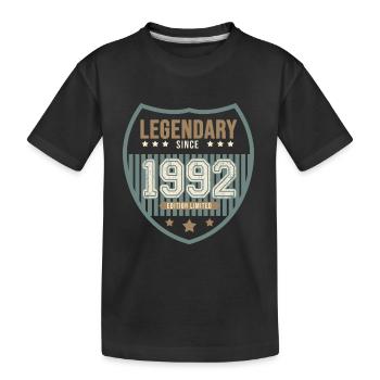 anniversary 1992 legendary 30 years - Kids' Premium Organic T-Shirt - black - Front