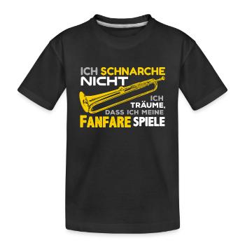 Blasmusik - Ich schnarche nicht .. Fanfare - Kinder Premium Bio T-Shirt - Schwarz - Vorne