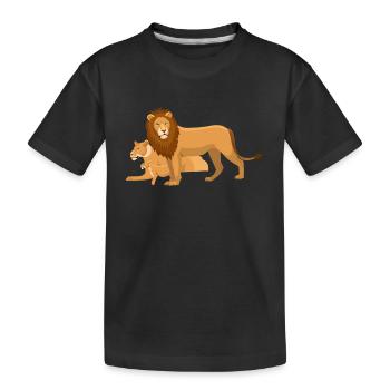 lion loewe cat cat africa africa sphinx95 - Kids' Premium Organic T-Shirt - black - Front