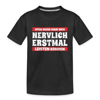 Lustiger Spruch Humor Sarkasmus Ironie Witzig - Kinder Premium Bio T-Shirt - Schwarz - Vorne