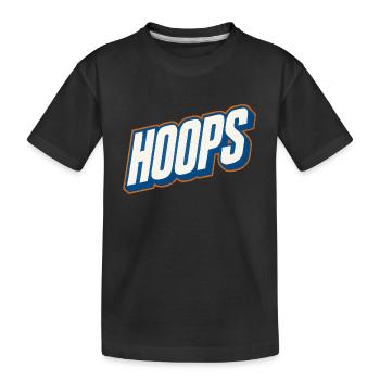 Hoops Basketball Sport Geschenkidee BBall - Kinder Premium Bio T-Shirt - Schwarz - Vorne