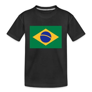 Brasilien - Kinder Premium Bio T-Shirt - Schwarz - Vorne