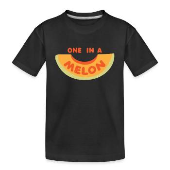 Frucht / Früchte: Melone - Wassermelone - Kinder Premium Bio T-Shirt - Schwarz - Vorne