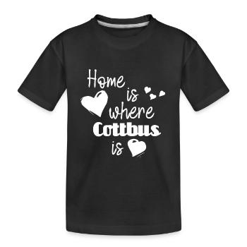 Zuhause in Cottbus - Home is where Cottbus is - Kinder Premium Bio T-Shirt - Schwarz - Vorne
