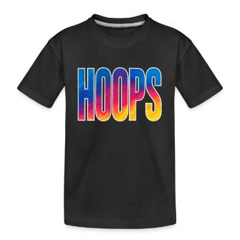 Hoops Basketball Sport Geschenkidee BBall - Kinder Premium Bio T-Shirt - Schwarz - Vorne