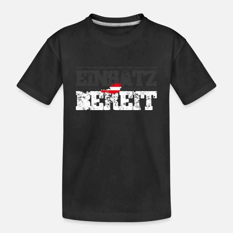 Austrian Firefighters Edition 2017 - Kinder Premium Bio T-Shirt - Schwarz