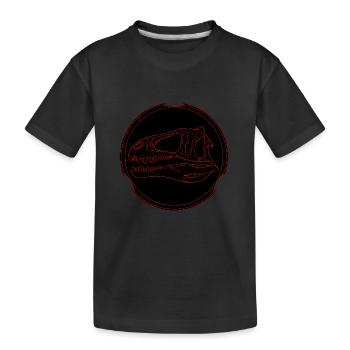 Crâne fossile d’Acrocanthosaurus - T-shirt bio Premium Enfant - noir - Devant