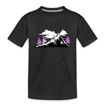 Randonnée à vélo - T-shirt bio Premium Enfant - noir - Devant