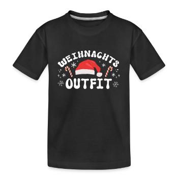 Weihnachten Weihnachtsoutfit Xmas - Kinder Premium Bio T-Shirt - Schwarz - Vorne