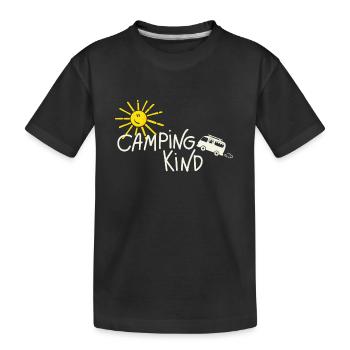 Camping Kind Bus - Kinder Premium Bio T-Shirt - Schwarz - Vorne
