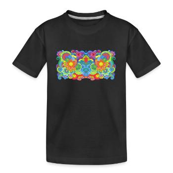 Flower Power Large - T-shirt bio Premium Enfant - noir - Devant