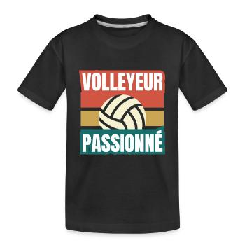 volleyeur passionné - T-shirt bio Premium Enfant - noir - Devant