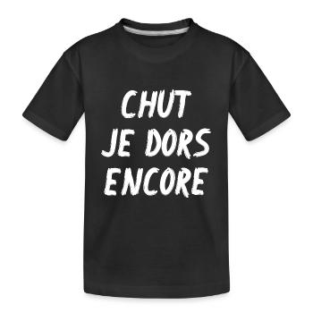 chut je dors encore - T-shirt bio Premium Enfant - noir - Devant