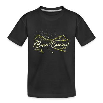 Buen camino pilgrims pilgrimage greeting Camino De Santiago gift - Kids' Premium Organic T-Shirt - black - Front