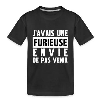 furieuse envie de pas venir - T-shirt bio Premium Enfant - noir - Devant