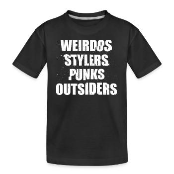 Weird Weirdo Weirdos Graphique - T-shirt bio Premium Enfant - noir - Devant