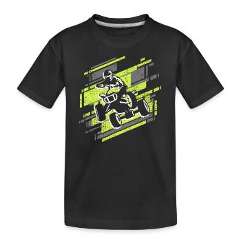 Quad Biker Offroad Quadfahrer Junge ATV - Kinder Premium Bio T-Shirt - Schwarz - Vorne