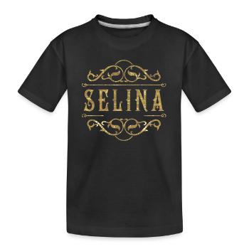 Selina gold - Kinder Premium Bio T-Shirt - Schwarz - Vorne
