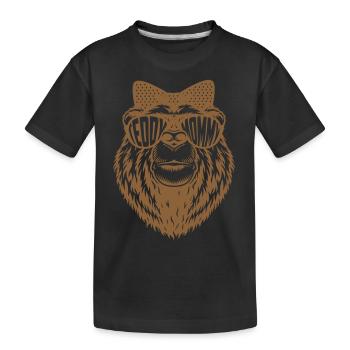 Teddy Mommy | Couleur changeable - T-shirt bio Premium Enfant - noir - Devant