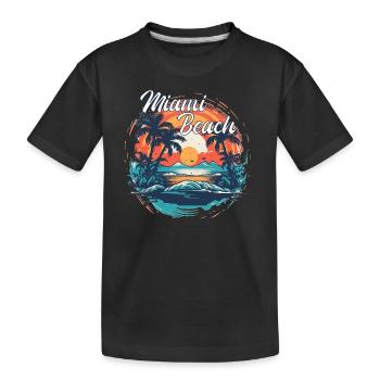 Miami Beach - Kinder Premium Bio T-Shirt - Schwarz - Vorne