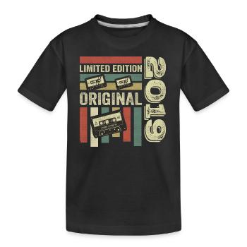 Millésime 2019 - Citation d’anniversaire rétro 2019 - T-shirt bio Premium Enfant - noir - Devant