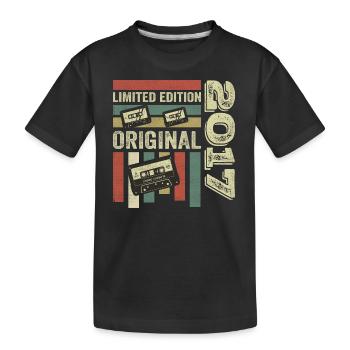 Millésime 2017 - Citation d’anniversaire rétro 2017 - T-shirt bio Premium Enfant - noir - Devant