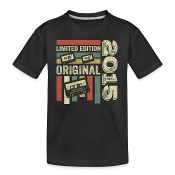 Millésime 2015 - Citation d’anniversaire rétro 2015 - T-shirt bio Premium Enfant - noir - Devant