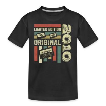 Millésime 2010 - Citation d’anniversaire rétro 2010 - T-shirt bio Premium Enfant - noir - Devant