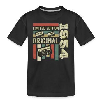 Millésime 1954 - citation d’anniversaire rétro 1954 - T-shirt bio Premium Enfant - noir - Devant