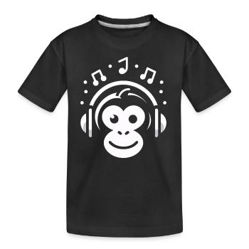 Mélodie de singe joyeux - T-shirt bio Premium Enfant - noir - Devant