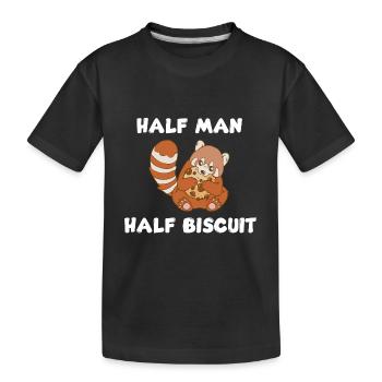 Mi-homme, mi-biscuit - T-shirt bio Premium Enfant - noir - Devant