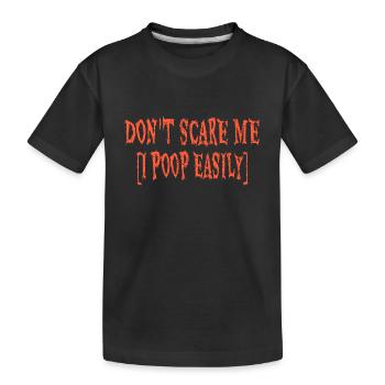 L'humour d'Halloween ne me fait pas peur, je fais caca facilement - T-shirt bio Premium Enfant - noir - Devant