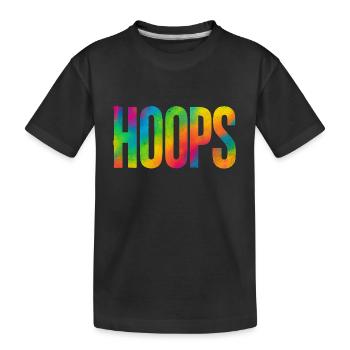 Hoops Basketball Sport Geschenkidee BBall - Kinder Premium Bio T-Shirt - Schwarz - Vorne